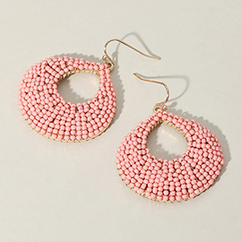 Seed Beaded Ring Dangle Earrings