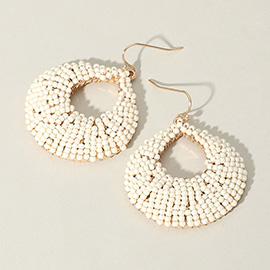 Seed Beaded Ring Dangle Earrings