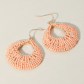 Seed Beaded Ring Dangle Earrings