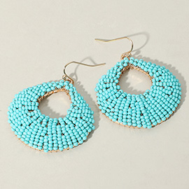 Seed Beaded Ring Dangle Earrings