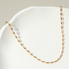 Metal Beaded Chain Necklace
