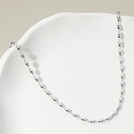 Metal Beaded Chain Necklace