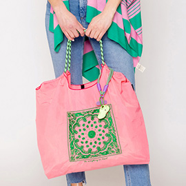 Paisley Pattern Rope Nylon Tote Bag