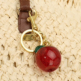 Glittered Apple Keychain / Bag Charm