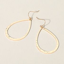 Metal Teardrop Ring Dangle Earrings