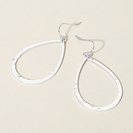 Metal Teardrop Ring Dangle Earrings