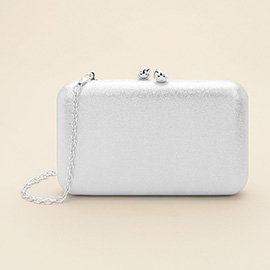 Plain Shimmer Evening Clutch Bag / Crossbody Bag