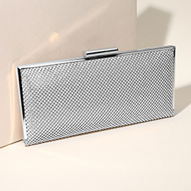 Bling Solid Flat Evening Clutch / Crossbody Bag