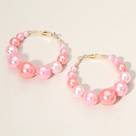 Pearl Hoop Earrings