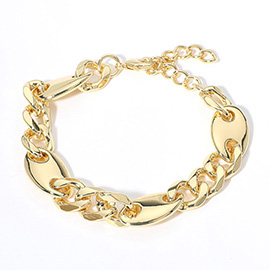 14K Gold Plated Mariner Link Chain Bracelet