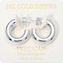 14K Gold Dipped Hypoallergenic Hoop Earrings