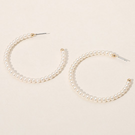 Pearl Hoop Earrings
