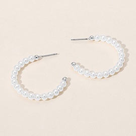 Pearl Hoop Earrings
