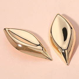 Metal Marquise Plate Earrings