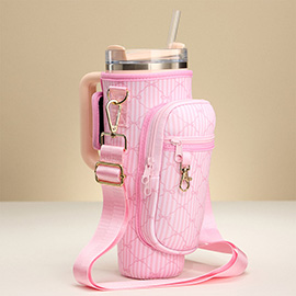 Flower Pattern Tumbler Bag