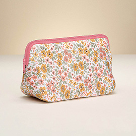 Flower Pattern Cosmetic Pouch Bag