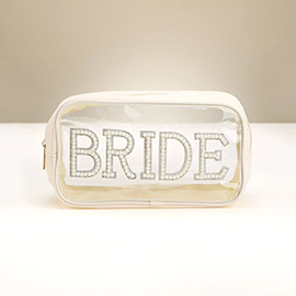 BRIDE Message Transparent Pouch Bag / Organizer