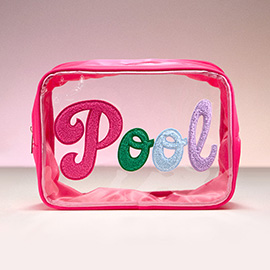 Pool Message Transparent Pouch Bag / Organizer