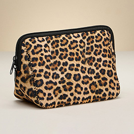 Leopard Printed Cosmetic Pouch Bag / Organizer