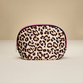 Leopard Pattern Print Cosmetic Pouch Bag / Organizer