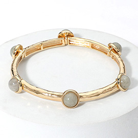 Natural Stone Pointed Stretch Bracelet