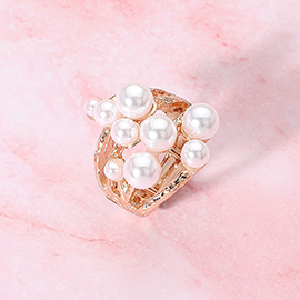 Pearl Embellished Stretch Ring