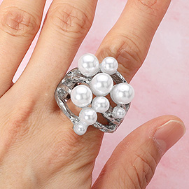 Pearl Embellished Stretch Ring