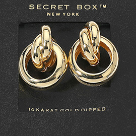 SECRET BOX_14K Gold Dipped Doorknocker Earrings