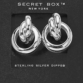 SECRET BOX_Sterling Silver Dipped Doorknocker Earrings