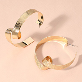Abstract Swirl Hoop Earrings