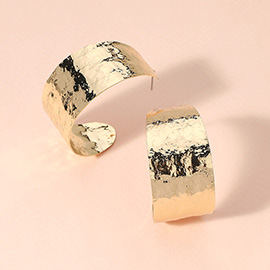 Chunky Metal Hoop Earrings