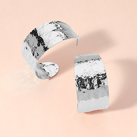 Chunky Metal Hoop Earrings