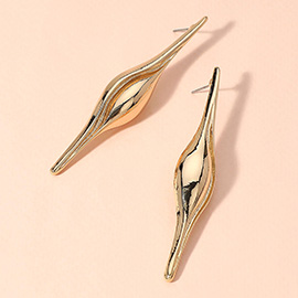 Sculptural Metal Drop Earrings