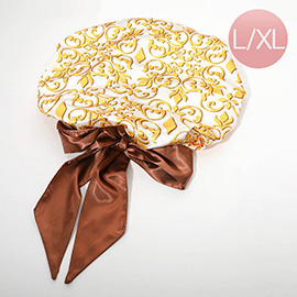 Yellow Crest Print Adjustable Bonnet
