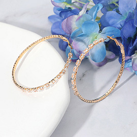 CZ Stone Cluster Around Hoop Evening Earrings