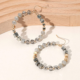 Faceted Beaded Ring Dangle Earrings