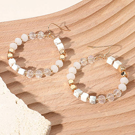 Faceted Beaded Ring Dangle Earrings