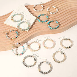 Faceted Beaded Ring Dangle Earrings