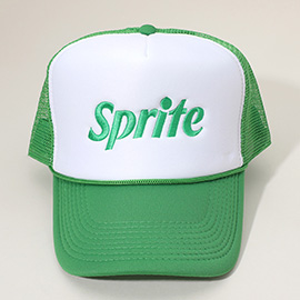 SPRITE Message Embroidered Mesh Back Scuba Trucker Cap