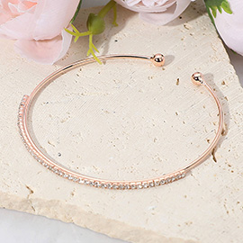CZ Stone Paved Bar Evening Cuff Bracelet