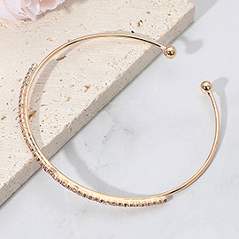 CZ Stone Paved Bar Evening Cuff Bracelet