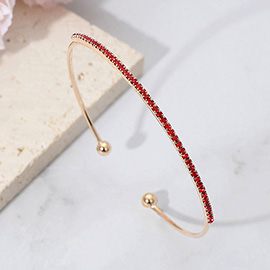 CZ Stone Paved Bar Evening Cuff Bracelet