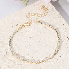 Double Marquise CZ Stone Cluster Station Pointed Evening Bracelet