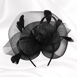Flower Feather Fascinator / Headband