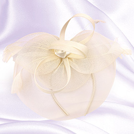 Flower Feather Fascinator / Headband