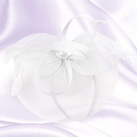 Flower Feather Fascinator / Headband