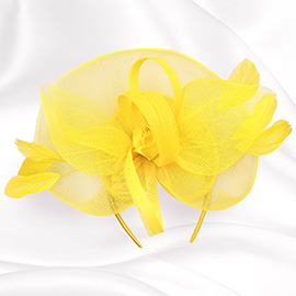 Flower Feather Fascinator / Headband