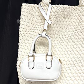 Faux Leather Bag Charm / Mini Bag / Crossbody Bag