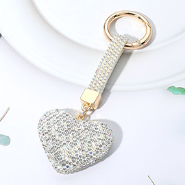 Bling Studded Heart Keychain / Bag Charm