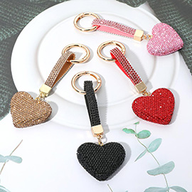 Bling Studded Heart Keychain / Bag Charm